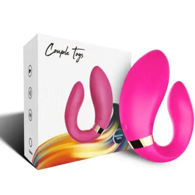 Vibrator pentru Cupluri cu Telecomandă Armony Crescent – Fucsia3