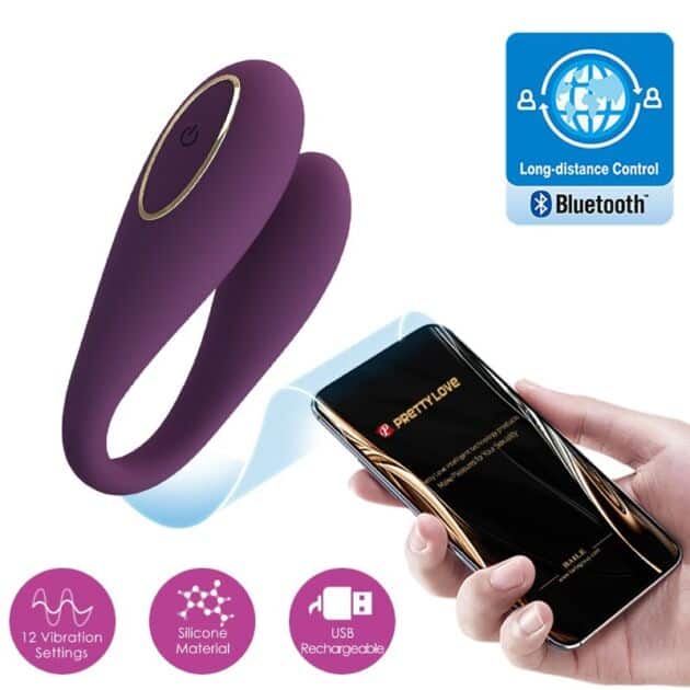 Vibrator „August” cu dublă stimulare, control la distanță (global)3