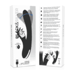 Vibrator „Bunny Grimm” cu funcție wave „Black & Silver”