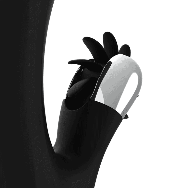 Vibrator „Bunny Grimm” cu funcție wave „Black & Silver”1
