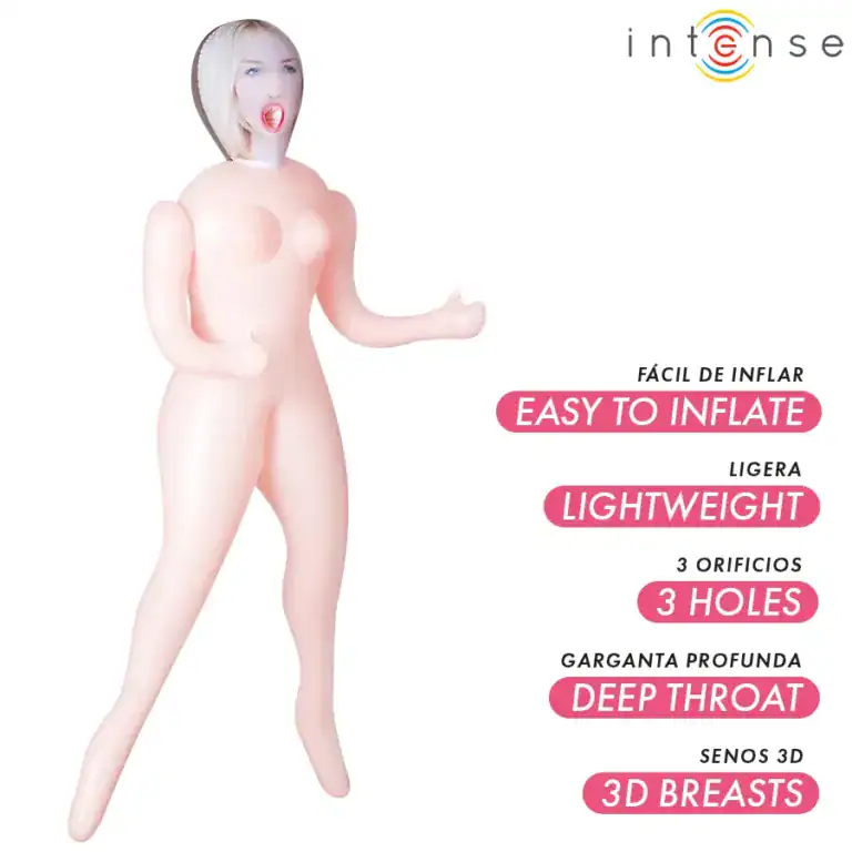 Păpușă gonflabilă „Ingrid” cu 3 orificii – Intense Dolls