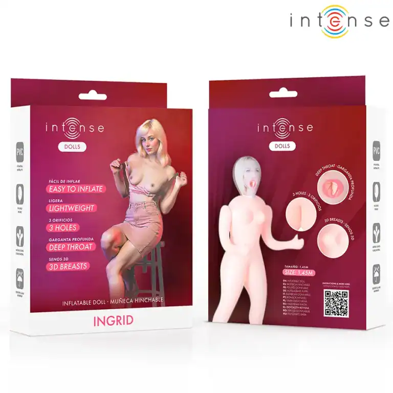 Păpușă gonflabilă „Ingrid” cu 3 orificii – Intense Dolls3