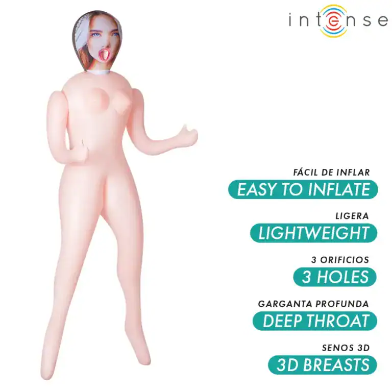 Păpușă gonflabilă „Nicole” cu 3 orificii – Intense Dolls
