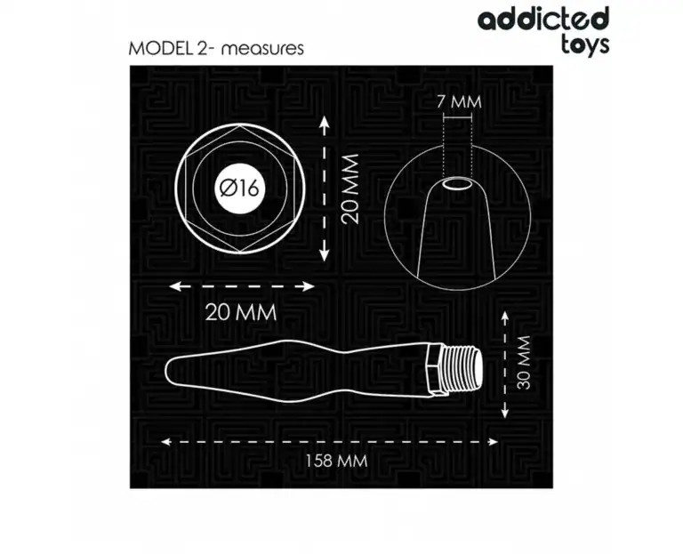 Curățător Anal Addicted Toys Model 2 cu Adaptor Universal11