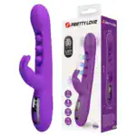 Vibrator Rabbit cu Stimulare prin Pulsat╠Žii s╠Ži LED Mov