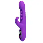 Vibrator Rabbit cu Stimulare prin Pulsat╠Žii s╠Ži LED Mov1