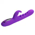 Vibrator Rabbit cu Stimulare prin Pulsat╠Žii s╠Ži LED Mov2