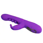 Vibrator Rabbit cu Stimulare prin Pulsat╠Žii s╠Ži LED Mov5