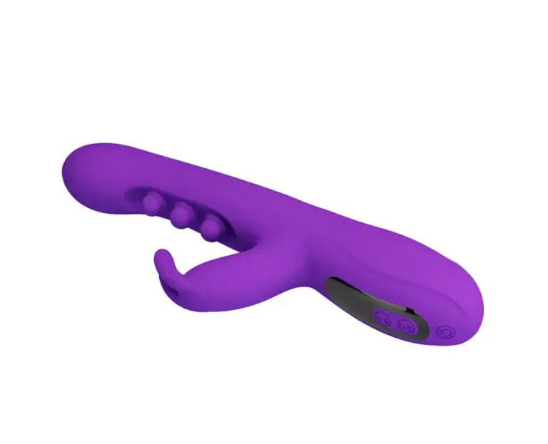 Vibrator Rabbit cu Stimulare prin Pulsat╠Žii s╠Ži LED Mov5