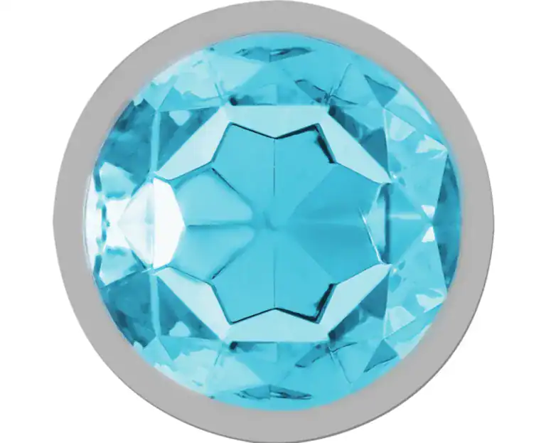 Dop Anal Metalic Intense Cristal Albastru, 7 cm