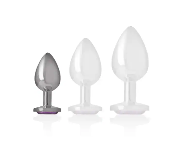 Dop Anal Metalic Intense cu Cristal Mărimea S, 7 cm