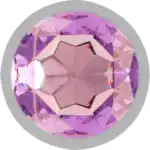 Dop Anal Metalic Intense cu Cristal Mov, S, 7 cm