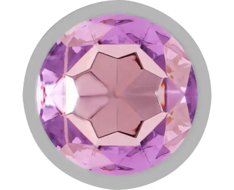 Dop Anal Metalic Intense cu Cristal Mov, S, 7 cm