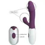 Vibrator Dublu Pretty Love Brighty, Stimulare G Spot Clitoris, 30 Funcții – Mov