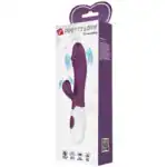 Vibrator Dublu Pretty Love Brighty, Stimulare G Spot și Clitoris, 30 Funcții – Mov