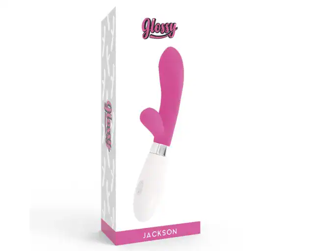 Vibrator Rabbit Jackson Glossy, Dublu Motor, 10 Funcții, Silicon, 12 cm – Roz4