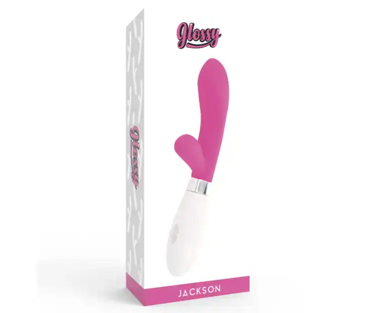 Vibrator Rabbit Jackson Glossy, Dublu Motor, 10 Funcții, Silicon, 12 cm – Roz4