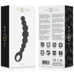 Lanț Anal Intense Max Black, 8 Bile din Silicon Medical, 18,5 cm