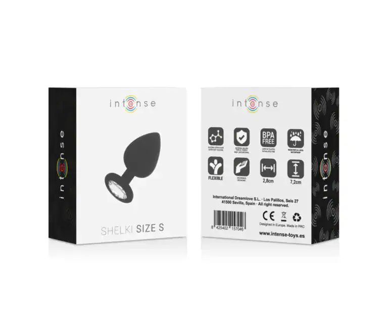Dop Anal Shelki S, Silicon Medical Premium, Bază Diamant, 7,2 cm – Negru