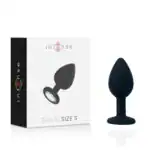 Dop Anal Shelki S, Silicon Medical Premium, Bază Diamant, 7,2 cm – Negru