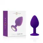 Dop Anal Shelki M, Silicon Medical Premium, Bază Diamant, 8 cm – Lila
