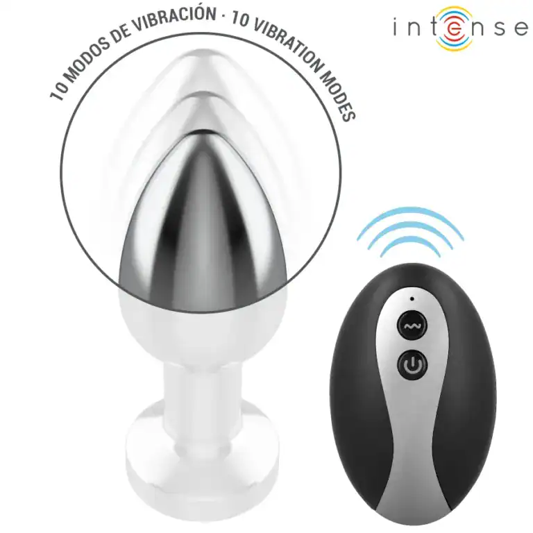 Dop Anal Vibrator Din Metal Cu Lumini Și Telecomandă