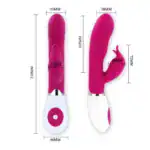 Vibrator Rabbit Pretty Love Felix, Silențios și Impermeabil, 21 cm – Roz
