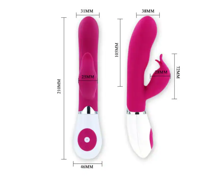 Vibrator Rabbit Pretty Love Felix, Silențios și Impermeabil, 21 cm – Roz
