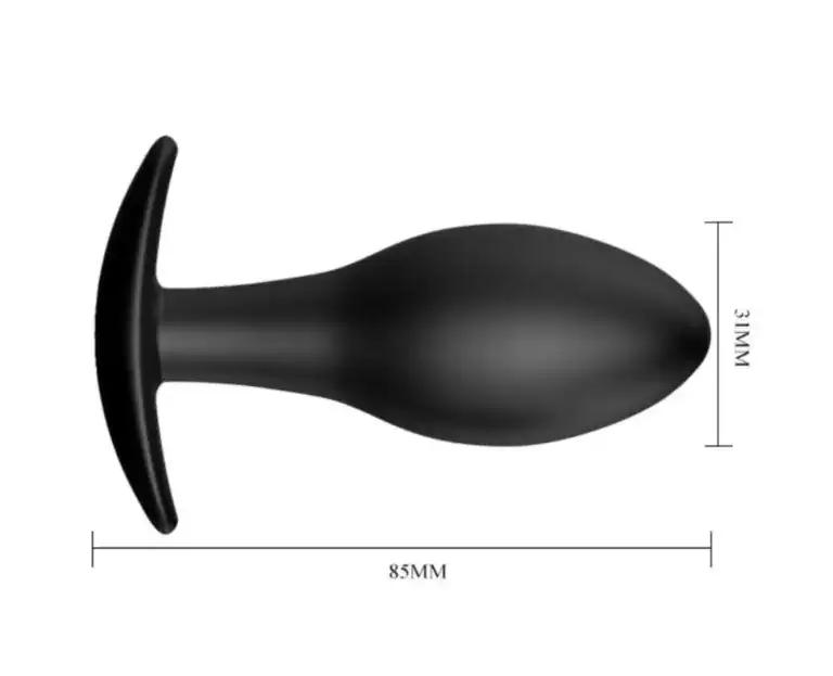 Dop Anal Pretty Love Anchor, Silicon, 8,5 cm, Negru