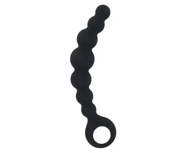 Lanț Anal Intense Max Black, 8 Bile din Silicon Medical, 18,5 cm