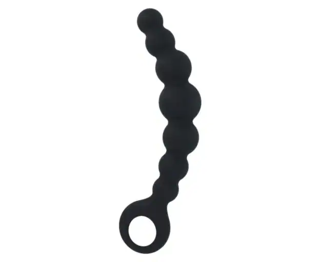 Lanț Anal Intense Max Black, 8 Bile din Silicon Medical, 18,5 cm