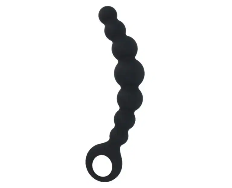 Lanț Anal Intense Max Black, 8 Bile din Silicon Medical, 18,5 cm