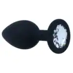 Dop Anal Shelki S, Silicon Medical Premium, Bază Diamant, 7,2 cm – Negru
