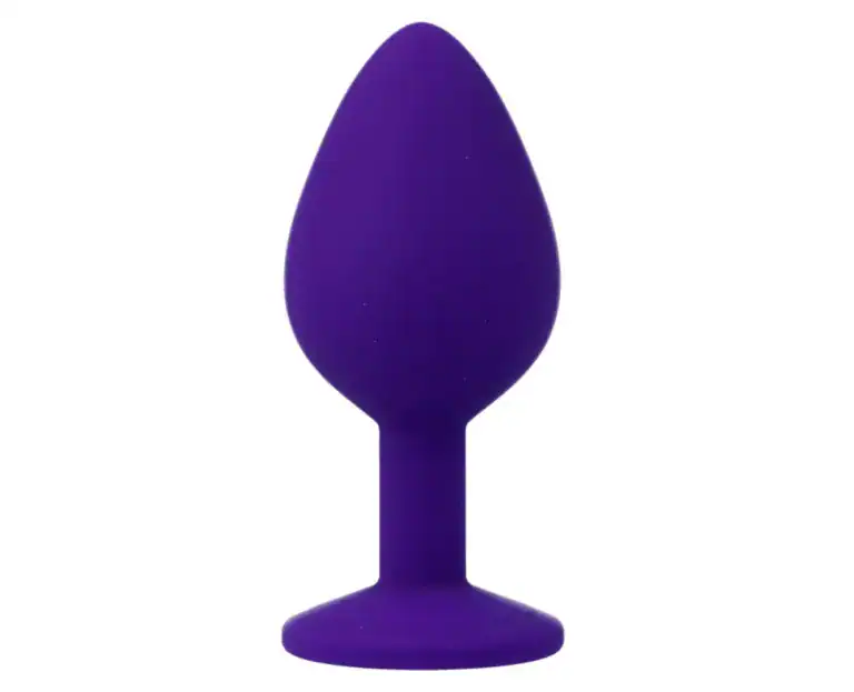 Dop Anal Shelki M, Silicon Medical Premium, Bază Diamant, 8 cm – Lila