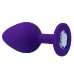 Dop Anal Shelki M, Silicon Medical Premium, Bază Diamant, 8 cm – Lila