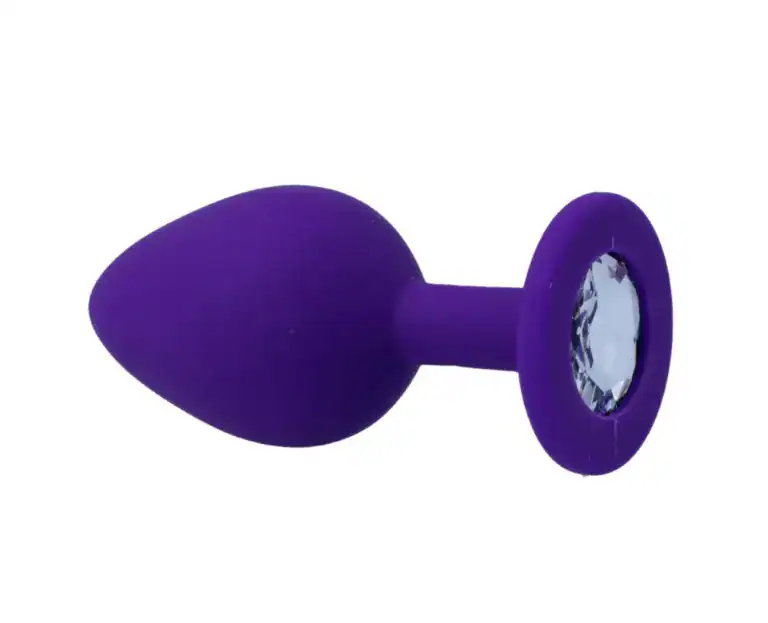 Dop Anal Shelki M, Silicon Medical Premium, Bază Diamant, 8 cm – Lila