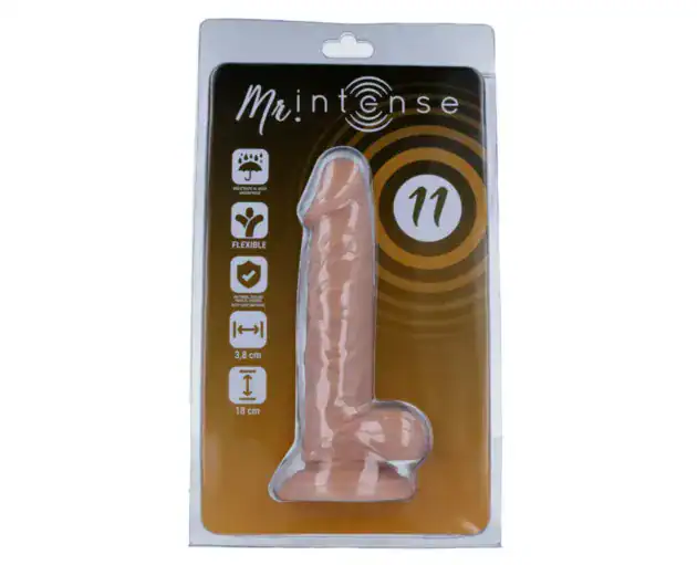 Dildo Realist Mr. Intense 11, cu Ventuză, 18 x 3,8 cm