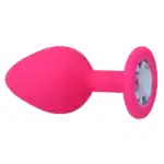 Dop Anal Shelki M, Silicon Medical Premium, Bază Diamant, 8 cm, roz