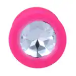 Dop Anal Shelki M, Silicon Medical Premium, Bază Diamant, 8 cm, roz