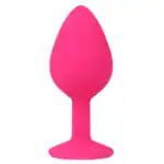 Dop Anal Shelki M, Silicon Medical Premium, Bază Diamant, 8 cm, roz