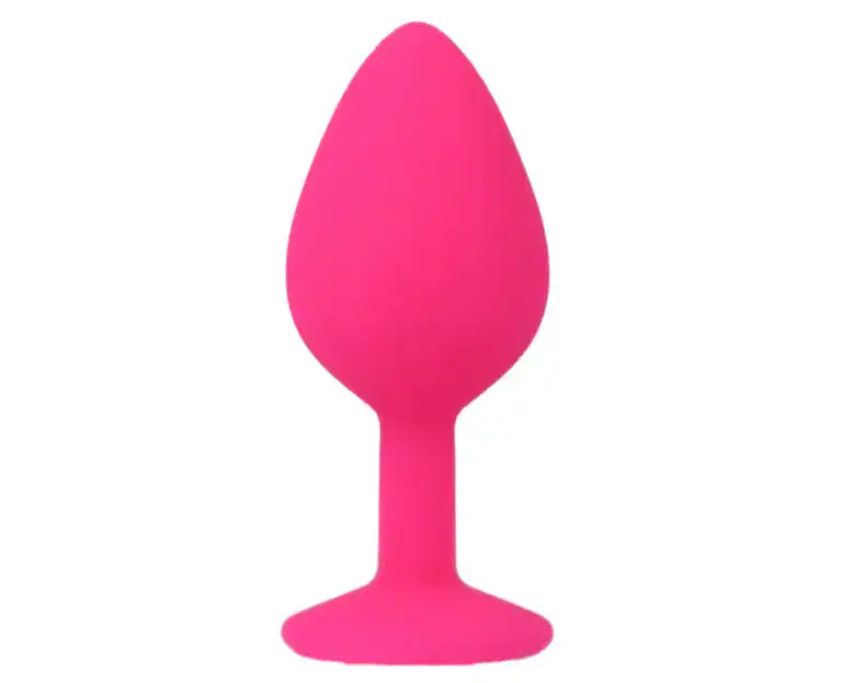 Dop Anal Shelki M, Silicon Medical Premium, Bază Diamant, 8 cm, roz