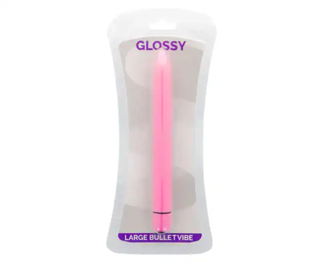 Vibrator Slim Glossy, 1 Viteză Silențioasă, Rezistent la Apă, 16,5 cm – Roz