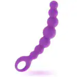 Lanț Anal Intense Max Liliac, 8 Bile din Silicon Medical, 18,5 cm