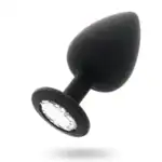 Dop Anal Shelki S, Silicon Medical Premium, Bază Diamant, 7,2 cm – Negru