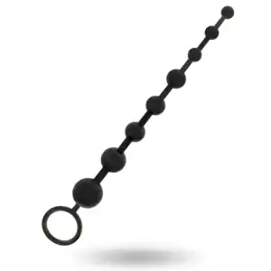 Bile anale Addicted Toys negre, 8 bile, 29 cm