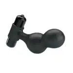 Dop anal vibrator Mr Play negru din silicon cu glonț albastru