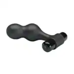 Dop anal vibrator Mr Play negru din silicon cu glonț albastru