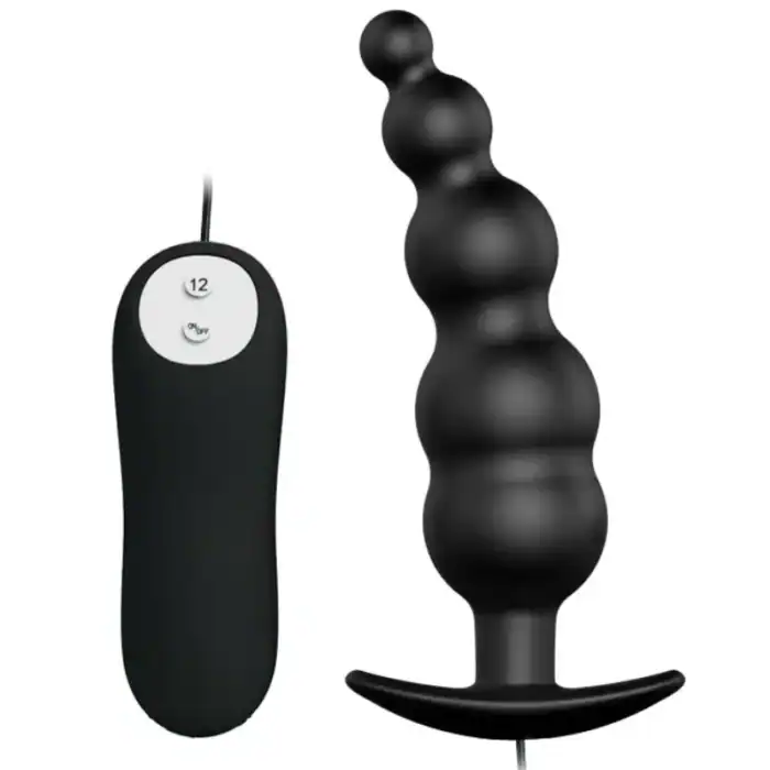 Dop anal vibrator cu telecomandă Pretty Love negru