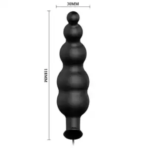 Dimensiuni Dop anal vibrator cu telecomandă Pretty Love negru 