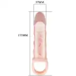 Husă extensoare Baile 13,5 cm cu strap pentru testicule, culoare naturală
